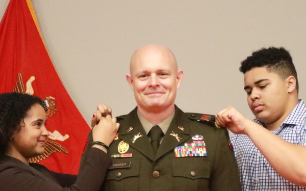 Maj. Justin Cassidy promoted to Lieutenant Colonel