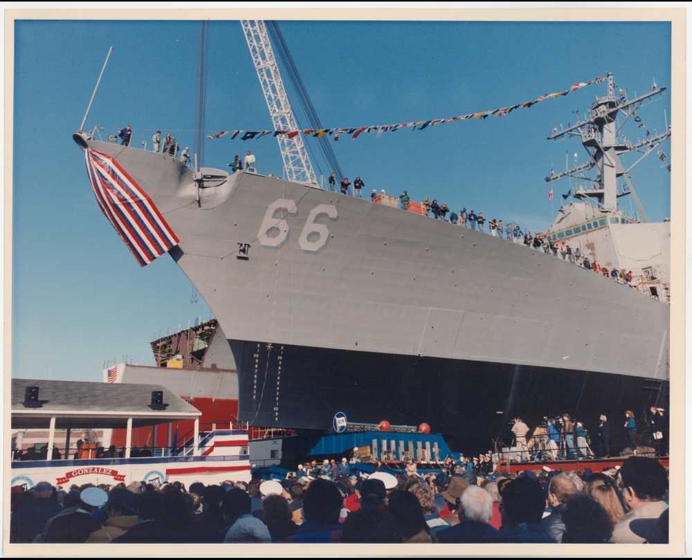 USS Gonzalez After Being Christened in Bath, ME