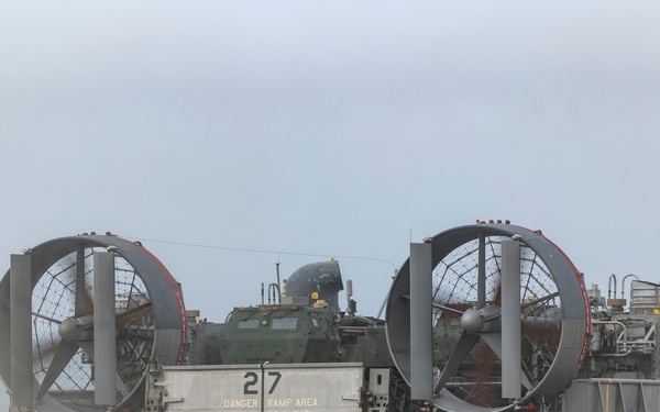 QUART 25.2: Marines and Sailors perform LCAC drills with HIMARS on Red Beach