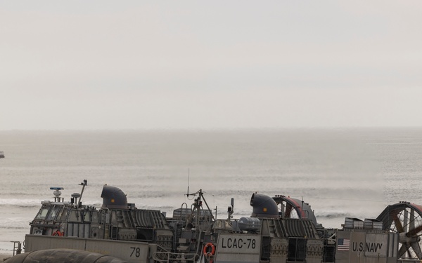 QUART 25.2: Marines and Sailors perform LCAC drills with HIMARS on Red Beach