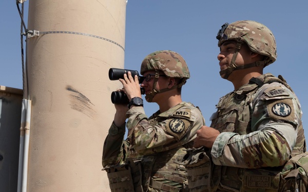 977th Military Police Company monitors Eagle Pass for illegal border crossing
