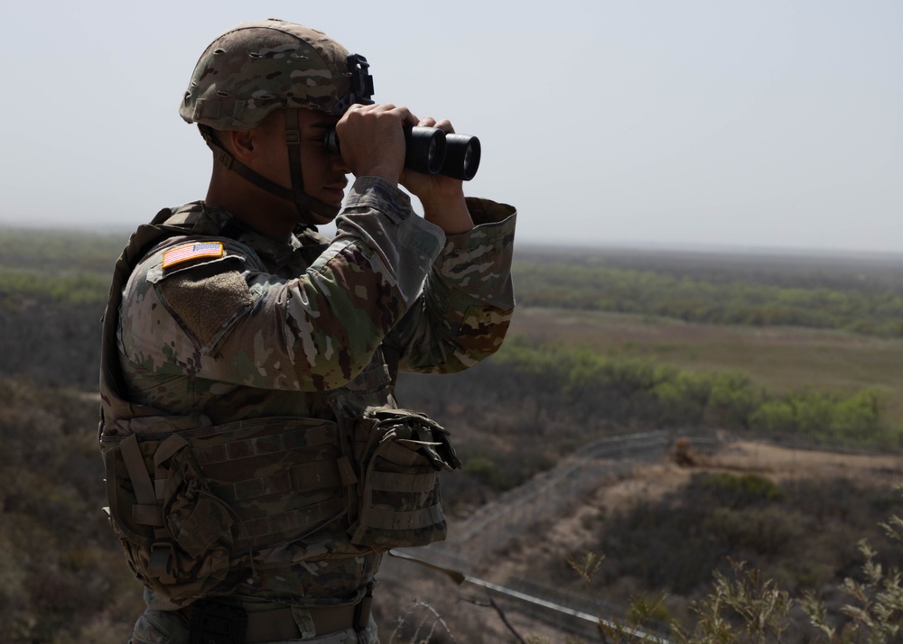 977th Military Police Company monitors Eagle Pass for illegal border crossing
