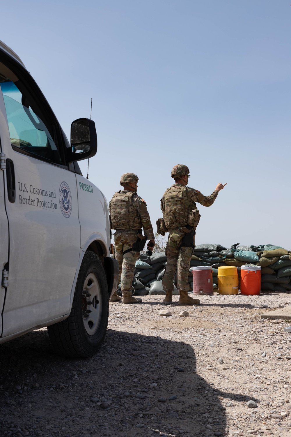 977th Military Police Company monitors Eagle Pass for illegal border crossing