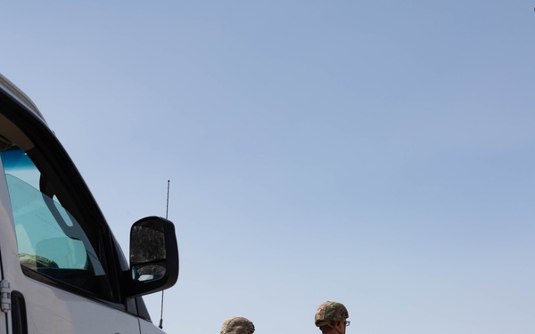 977th Military Police Company monitors Eagle Pass for illegal border crossing