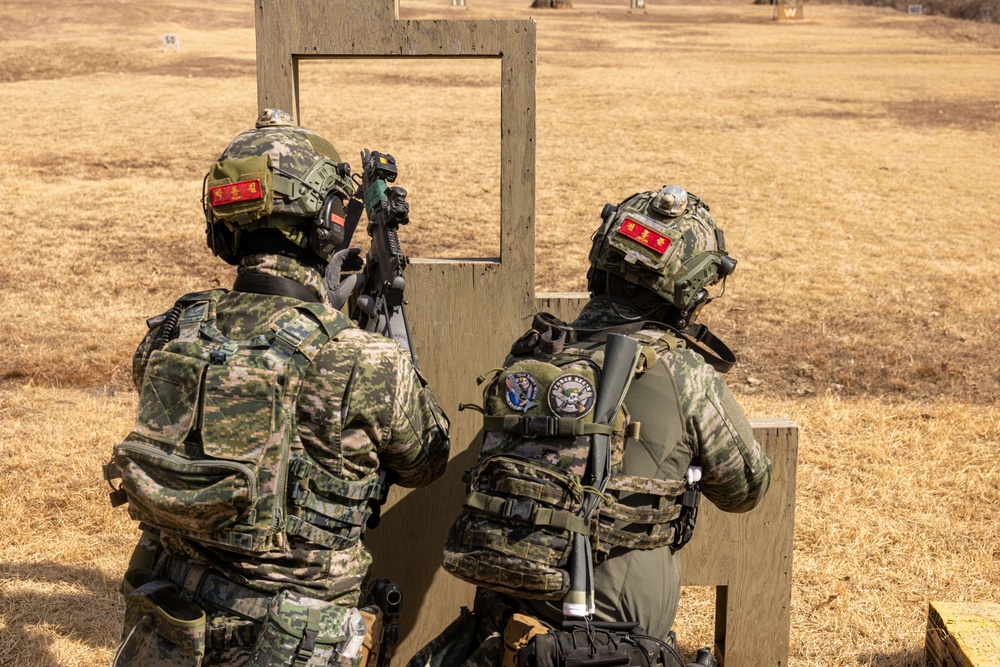 U.S. and Republic of Korea Reconnaissance Marines Conduct a Live Range During KMEP 25.1