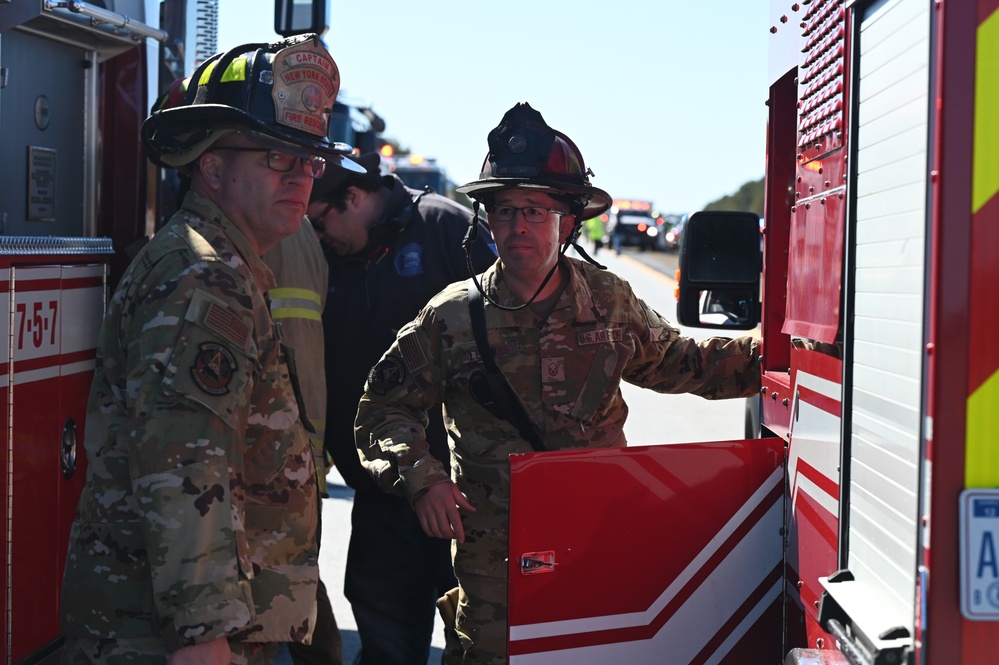 New York National Guard and over 80 Fire Departments fight Pine Barrens Fire