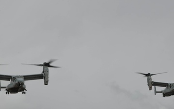 U.S. Marines with VMM-164 conduct an MV-22 Osprey training flight