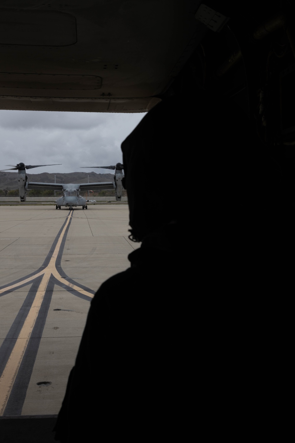 U.S. Marines with VMM-164 conduct an MV-22 Osprey training flight