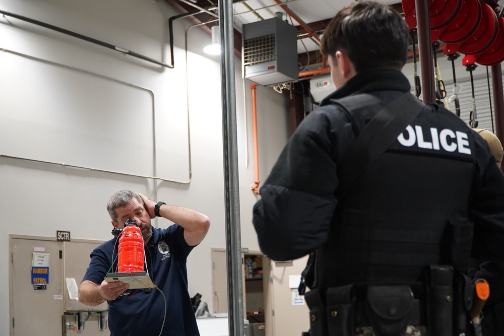 Security training onboard Naval Weapons Station Yorktown