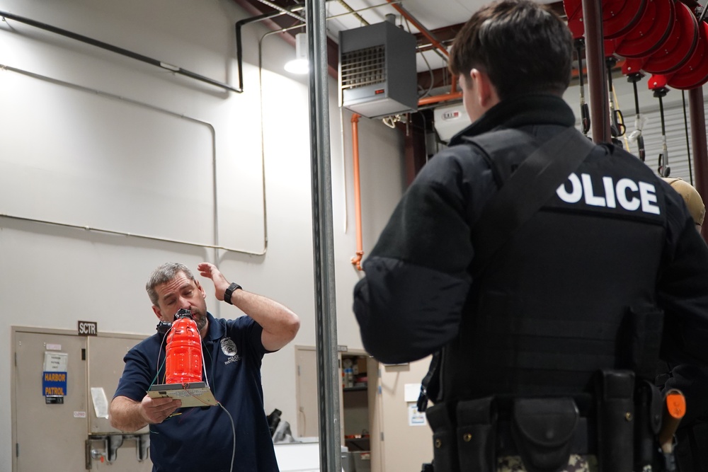 Security training onboard Naval Weapons Station Yorktown