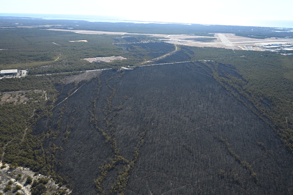 106th Rescue Wing Aerial View of Pine Barrens Fire Path