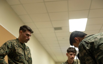 U.S. and ROK Marines Conduct Communication Checks