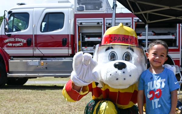 Andersen firefighters and refuelers spark conversation at the University of Guam