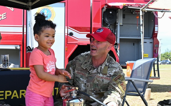 Andersen firefighters and refuelers spark conversation at the University of Guam