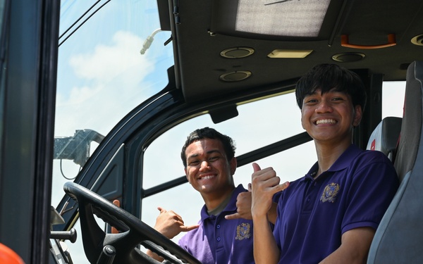 Andersen firefighters and refuelers spark conversation at the University of Guam