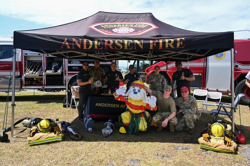 Andersen firefighters and refuelers spark conversation at the University of Guam