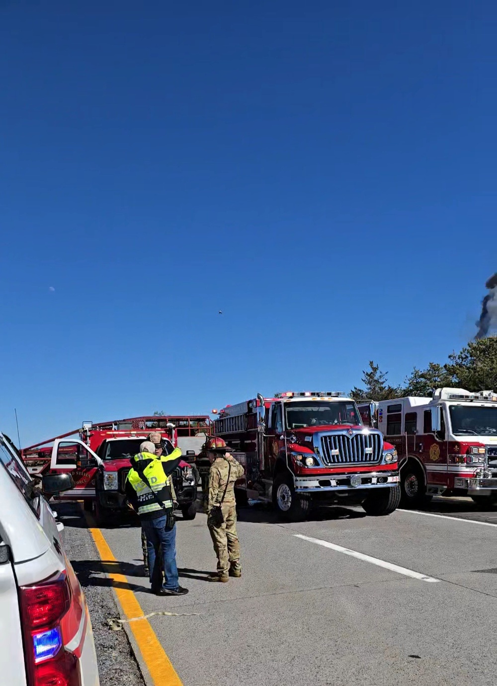 New York National Guard and over 80 Fire Departments fight Pine Barrens Fire