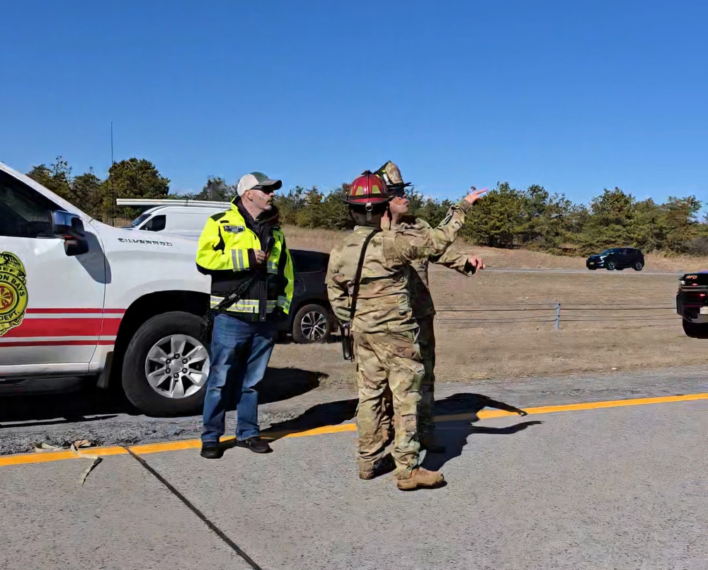 New York National Guard and over 80 Fire Departments fight Pine Barrens Fire