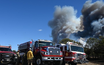 New York National Guard and over 80 Fire Departments fight Pine Barrens Fire
