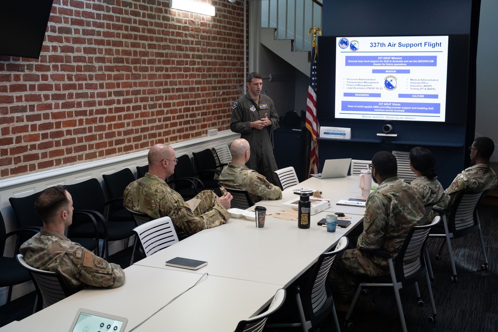 374 AW command team visits 337 ASUF