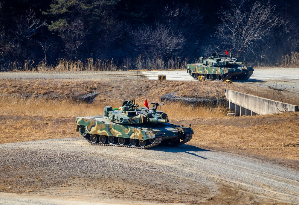Republic of Korea Capital Mechanized Infantry Division A K1 Tank Live Fire - CALFEX 2025