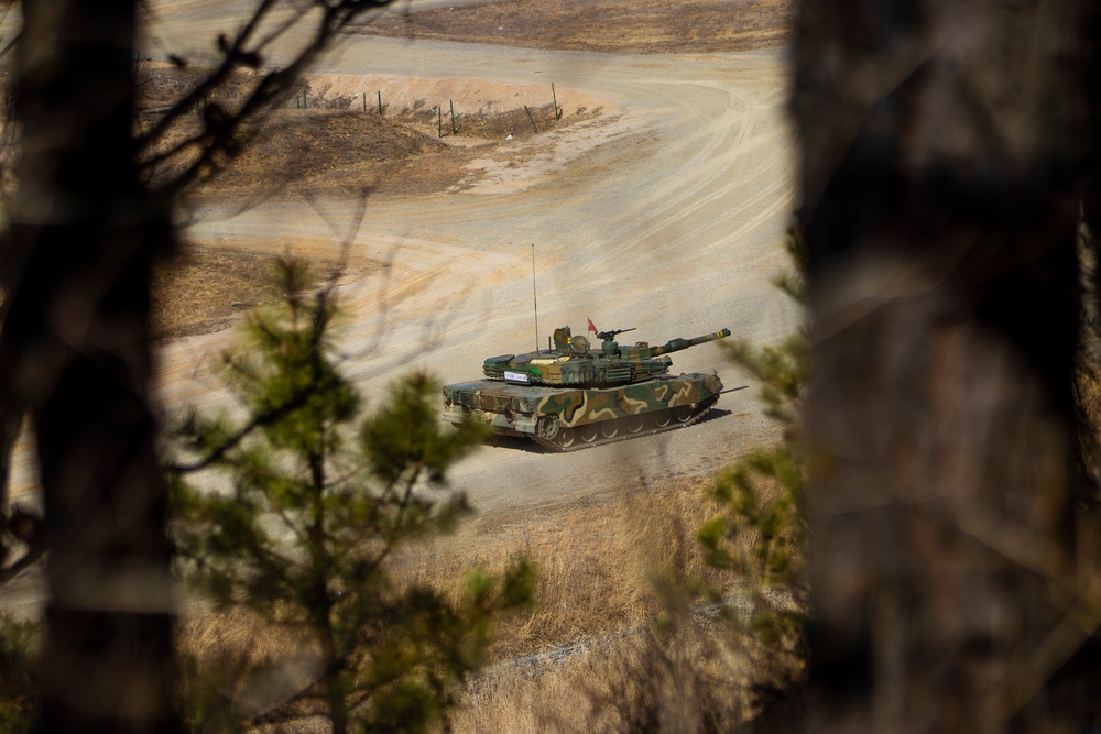 Republic of Korea Capital Mechanized Infantry Division A K1 Tank Live Fire - CALFEX 2025