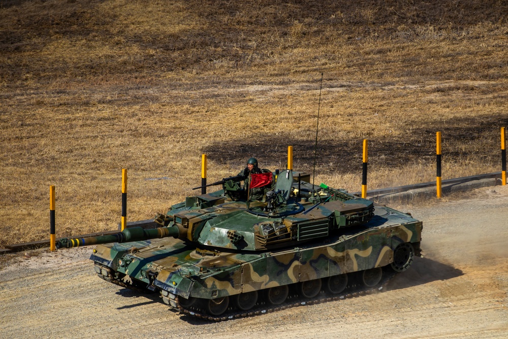 Republic of Korea Capital Mechanized Infantry Division A K1 Tank Live Fire - CALFEX 2025