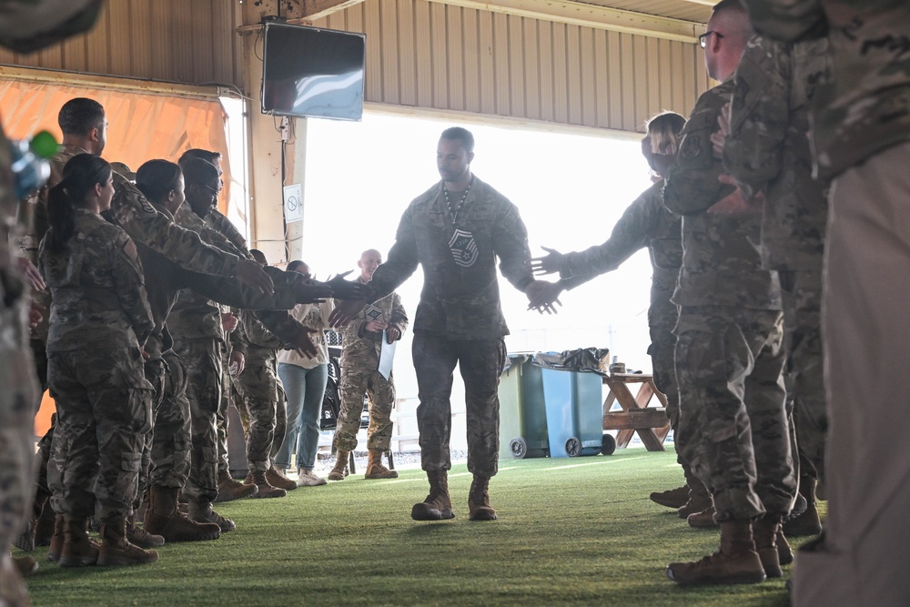 386 AEW leaders recognize newest senior master sergeants