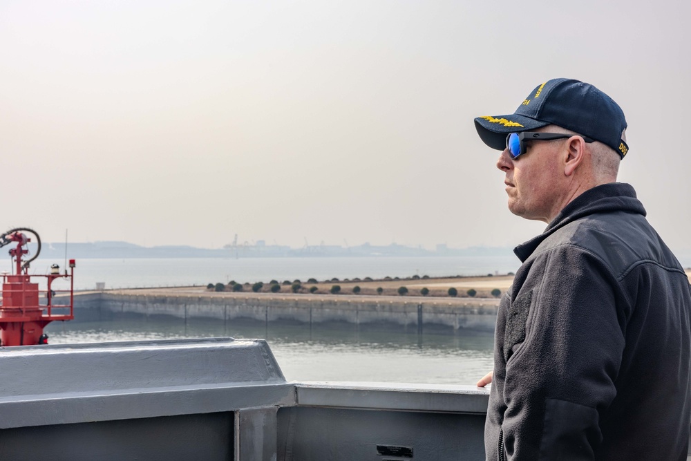 USS Ralph Johnson Departs Pyeongtaek, Republic of Korea