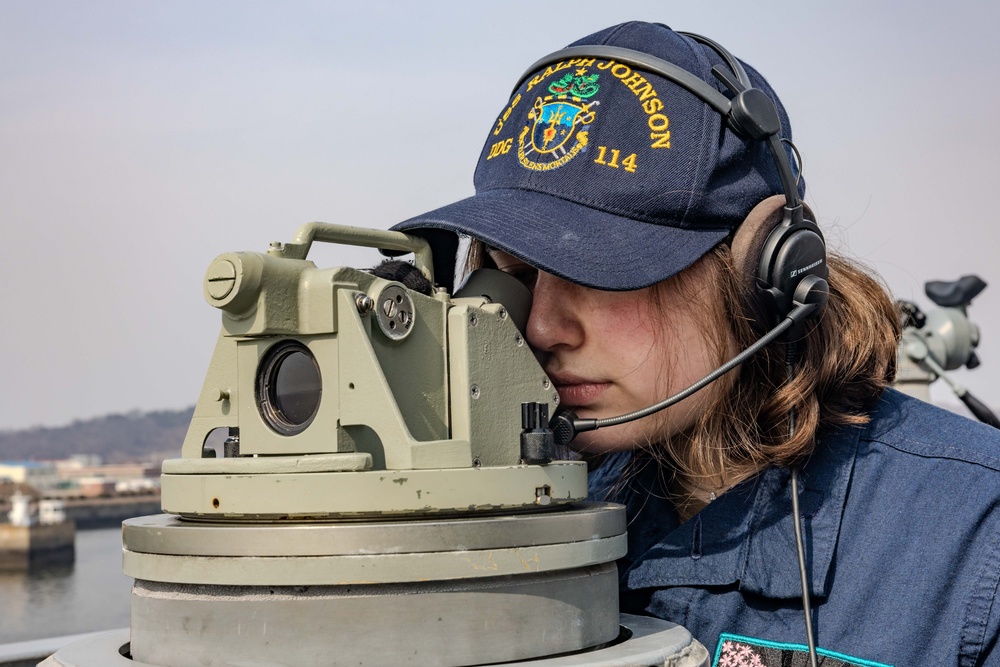 USS Ralph Johnson Departs Pyeongtaek, Republic of Korea