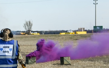 169th Fighter Wing base safety office simulates missile attacks during exercise Fox Madness