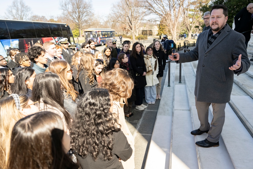 Students From the United States Senate Youth Program Visit Arlington National Cemetery