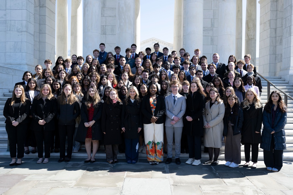 Students From the United States Senate Youth Program Visit Arlington National Cemetery