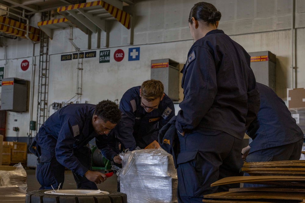 USS Abraham Lincoln Sailors conducts routine operations