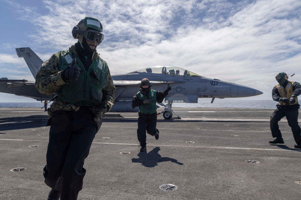 Abraham Lincoln conducts routine flight operations