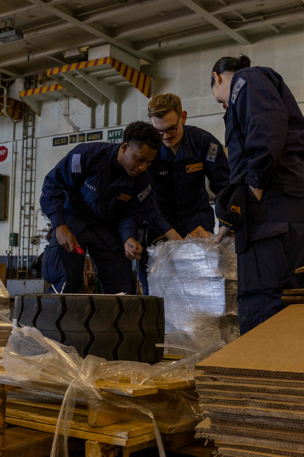 USS Abraham Lincoln Sailors conducts routine operations