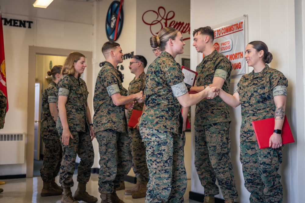 COMMSTRAT Marines receive awards for State Funeral participation
