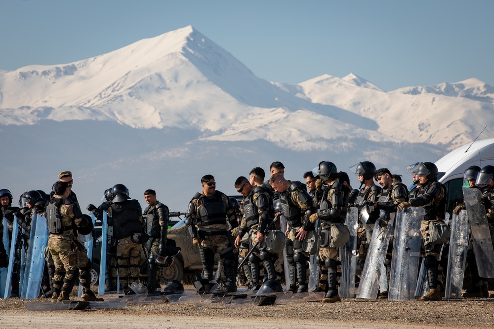 Multinational crowd riot control training at Camp Bondsteel