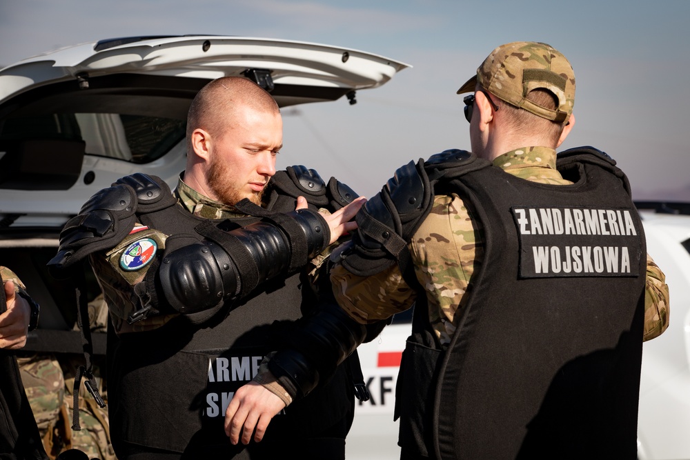 Multinational crowd riot control training at Camp Bondsteel