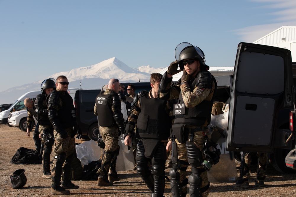 Multinational crowd riot control training at Camp Bondsteel