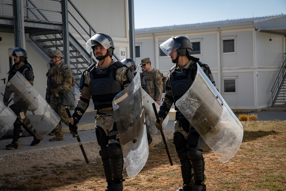 Multinational crowd riot control training at Camp Bondsteel