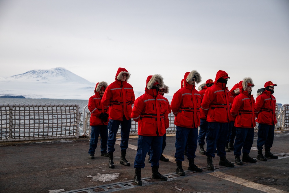 USCGC Polar Star (WAGB 10) conducts operations in McMurdo Sound during Operation Deep Freeze