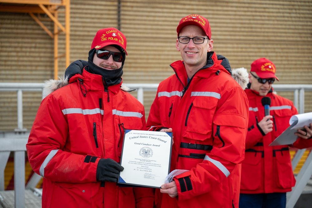 USCGC Polar Star (WAGB 10) conducts operations in McMurdo Sound during Operation Deep Freeze