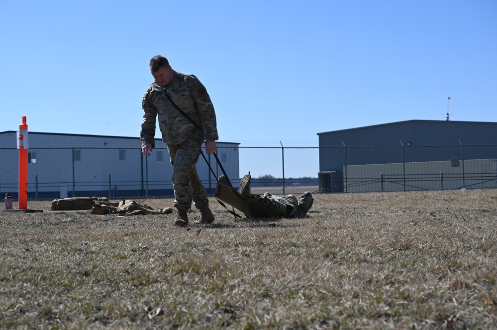 178th Wing Senior Noncommisisioned Officers participate in Warrior Challenge