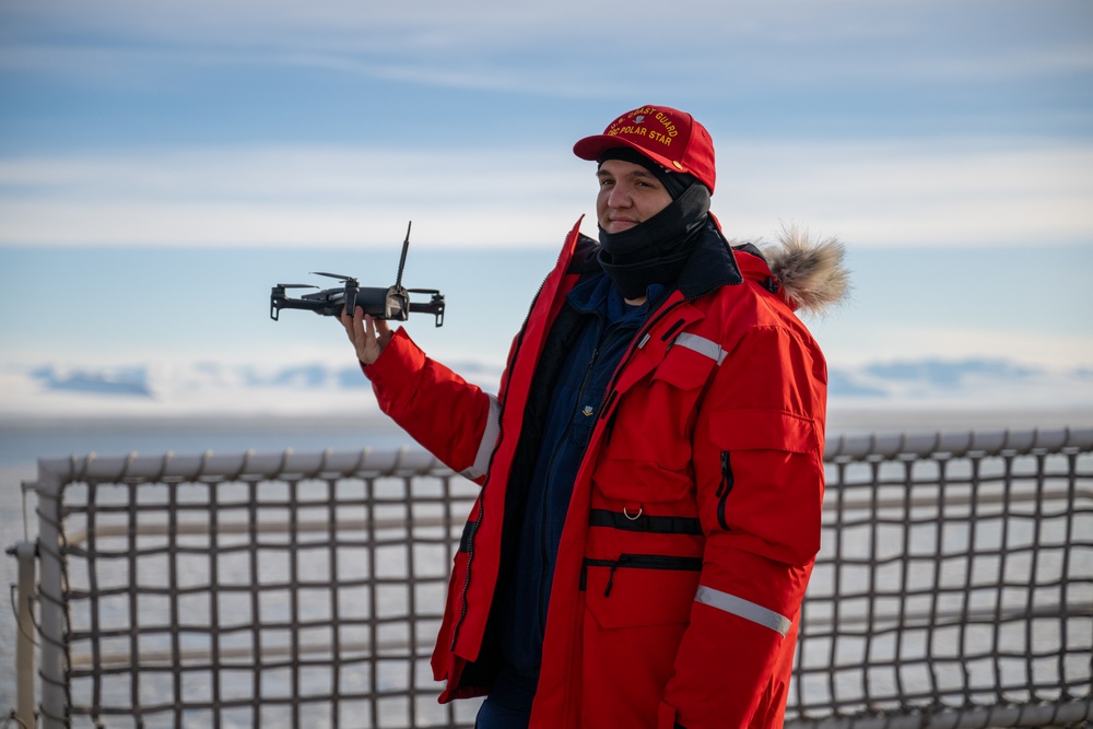 USCGC Polar Star (WAGB 10) conducts operations in McMurdo Sound during Operation Deep Freeze