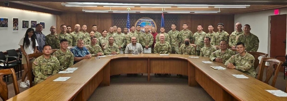 Guam Honors Army Unit for School Cleanup Efforts