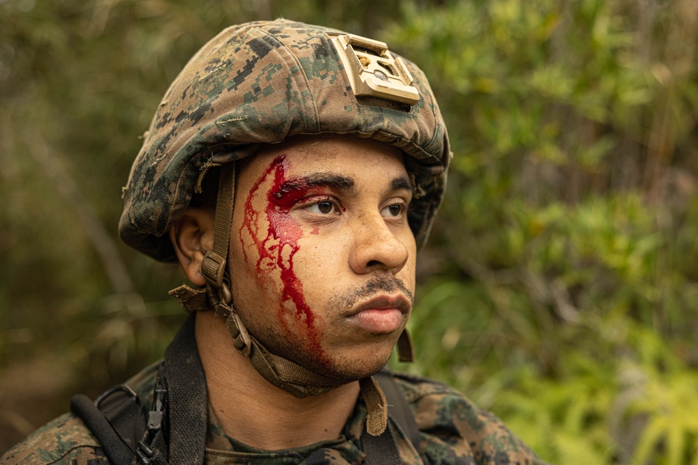 U.S. Marines with CLR-37 Conduct Basic Jungle Skills Course