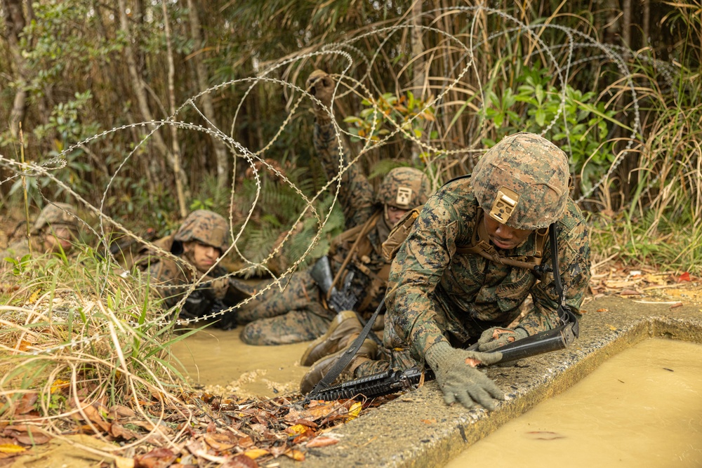 U.S. Marines with CLR-37 Conduct Basic Jungle Skills Course