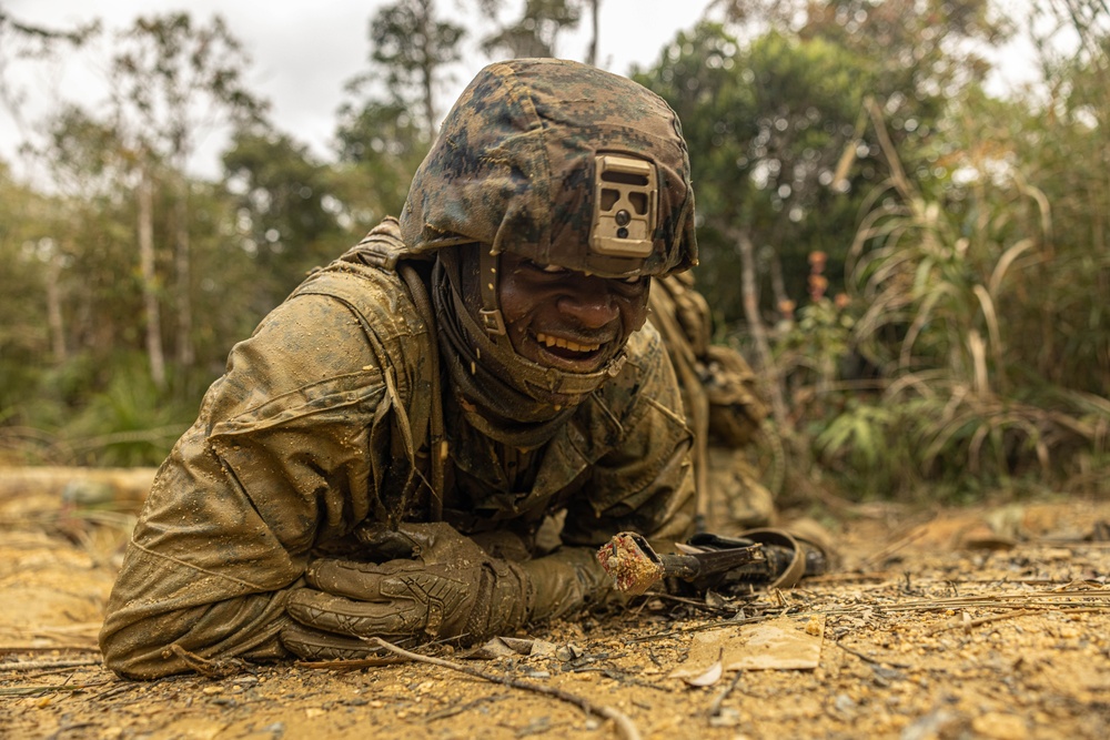 U.S. Marines with CLR-37 Conduct Basic Jungle Skills Course