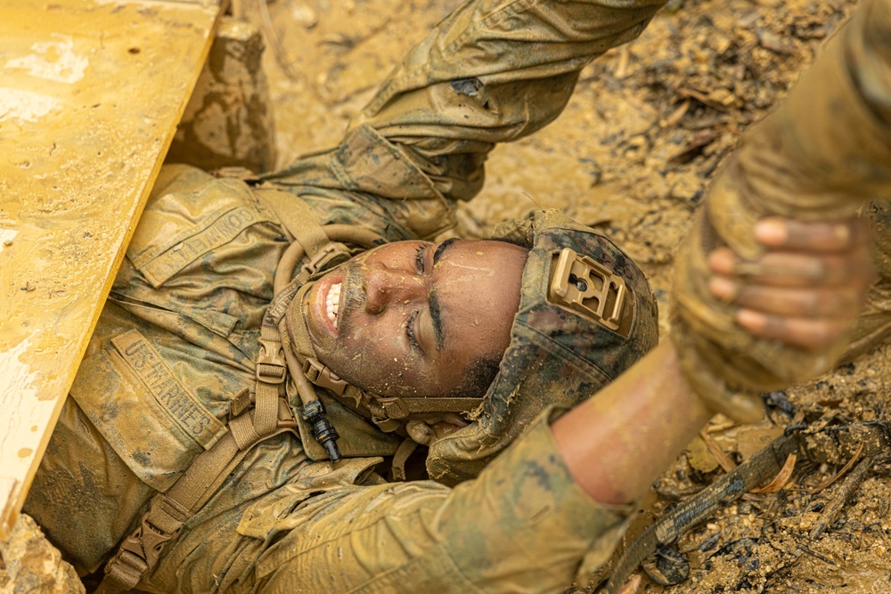 U.S. Marines with CLR-37 Conduct Basic Jungle Skills Course